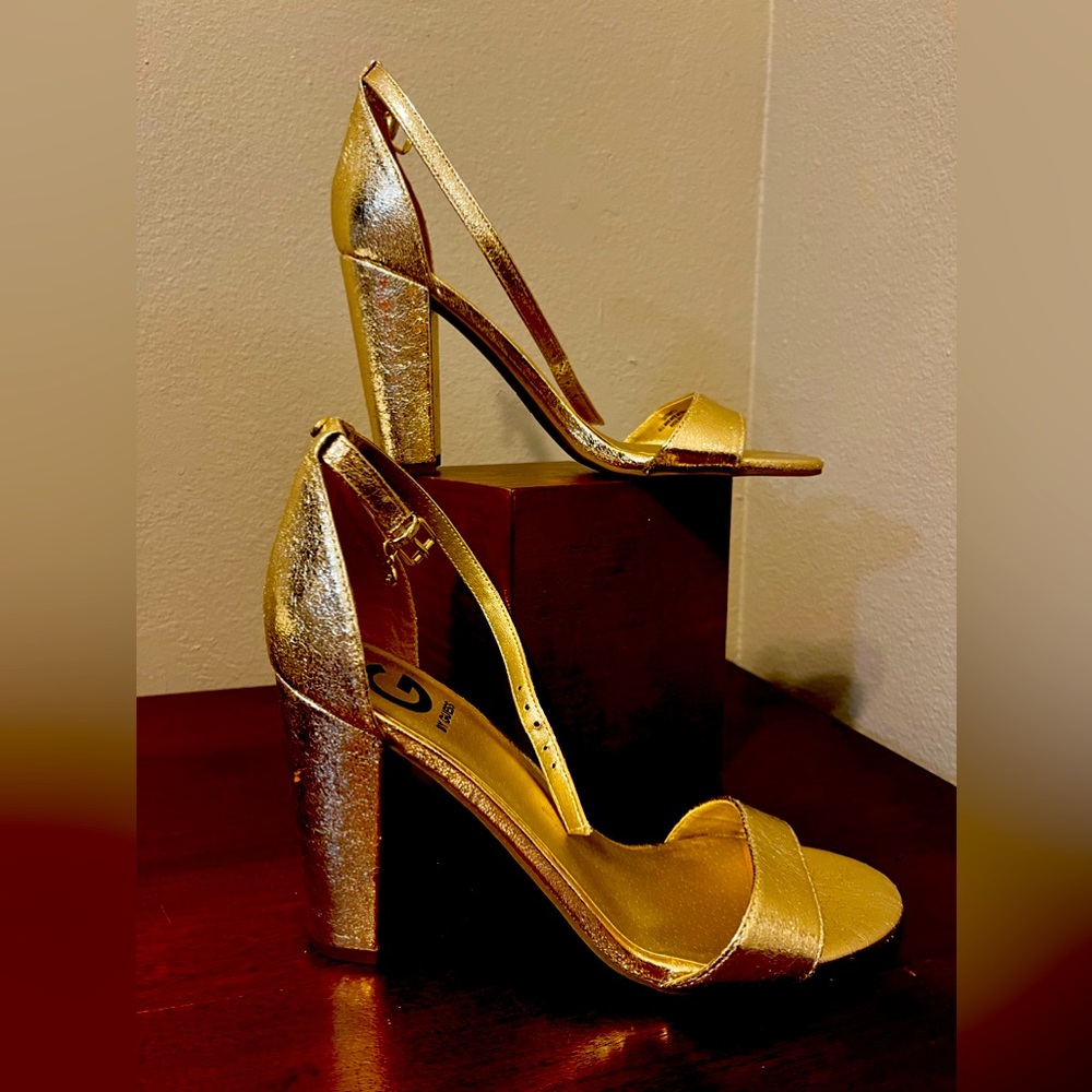 G by Guess Gold heels